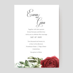 Floral wedding invitation template card design