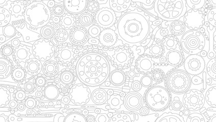 Auto spare parts and gears, seamless pattern for your design - 282033759