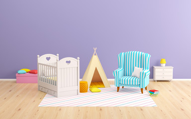 baby room tipi and armchair © Alexei Sysoev