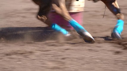 Female Horseback Rider Competing In A Barrel Racing Event At An Australian Rodeo