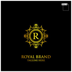 royal brand logo design vector