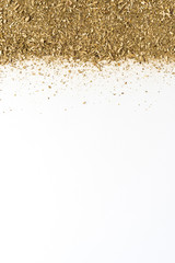 Yerba mate on white table with copyspace. Top view