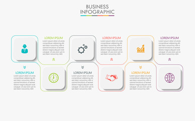 Business data visualization. timeline infographic icons designed for abstract background template milestone element modern diagram process technology digital marketing data presentation chart Vector
