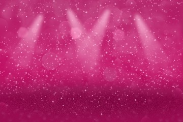 pink pretty shiny glitter lights defocused stage spotlights bokeh abstract background with sparks fly, festive mockup texture with blank space for your content