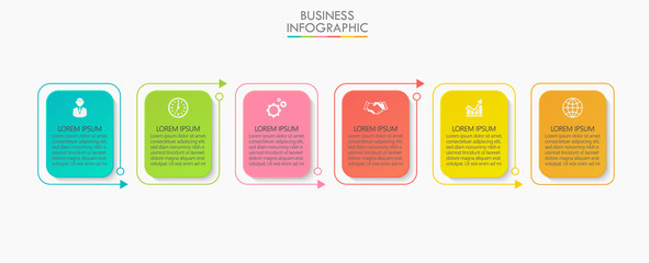 Business data visualization. timeline infographic icons designed for abstract background template milestone element modern diagram process technology digital marketing data presentation chart Vector