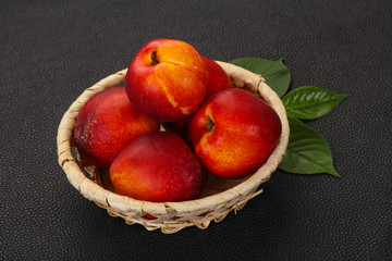 Sweet tasty ripe few nectarines