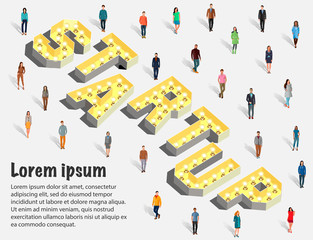 Startup. Vector creative illustration of business startup. Startup technology concept. Startup concept illustration of business people. Can be used for catalog, booklet, brochure
