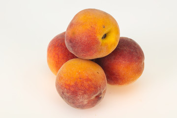 Sweet peach isolated on white