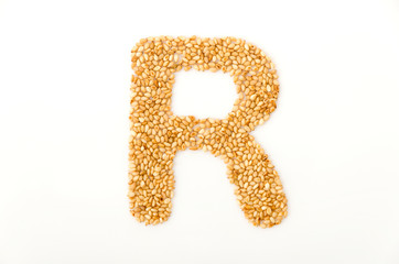 炒り胡麻のアルファベット R