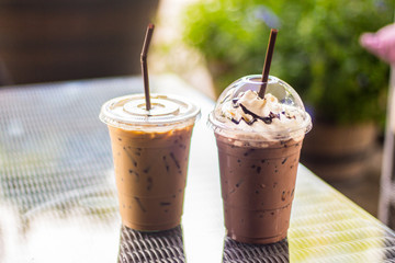 Ice coco and Ice coffee