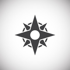 Obraz premium Windrose icon on background for graphic and web design. Simple illustration. Internet concept symbol for website button or mobile app.