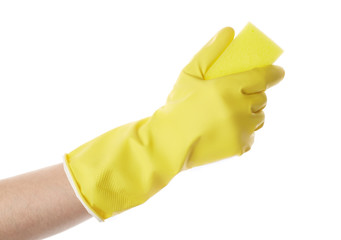 Detergents for home. Cleaning products. White blank plastic spray detergent bottle isolated on white background.