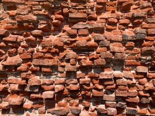 old red brick wall background