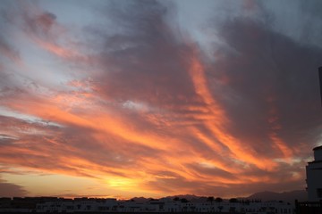 Fototapeta na wymiar sunset in the sky. Egypt