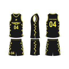 Basketball jersey set template collection.