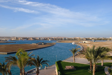 The Red Sea holiday resort of Port Ghalib in Egypt