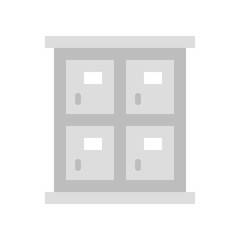 Locker vector, Back to school flat design icon