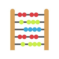 Abacus vector, Back to school flat design icon