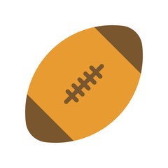Rugby ball vector, Back to school flat design icon