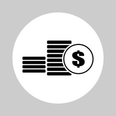 Coins, Money icon design - vector illustration.