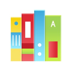 Stack of books vector, Back to school gradient design icon