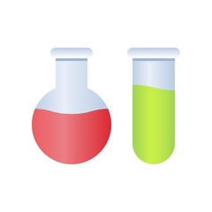 Test Tube vector, Back to school gradient design icon