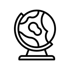 Globe vector, Back to school line design icon