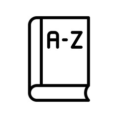 Dictionary vector, Back to school line design icon