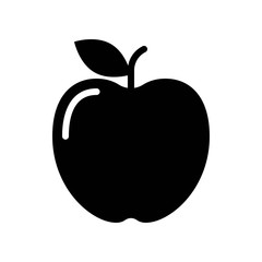 Apple vector, Back to school solid design icon
