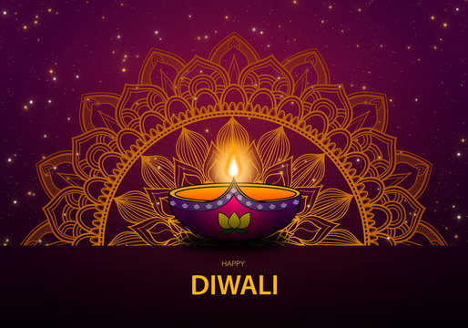 Happy Diwali the Festival of Lights concept design background