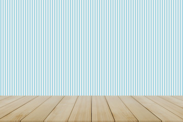 Empty wooden table blurred of restaurant cafe background and reception room, can be used for display or montage your products