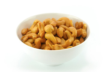 close - up cashews nut in bowl