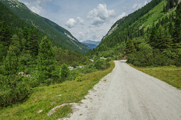 Fototapeta na wymiar The Krimmler Ache river in the High Tauern National Park, Austria
