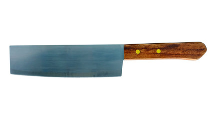 sharp steel kitchen knife  isolated