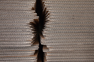 Texture of stacked cardboard boxes