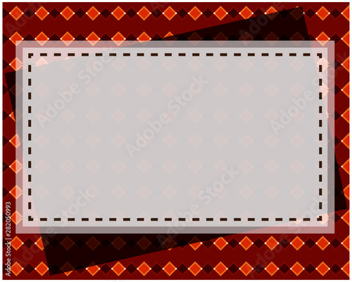 チェック 柄 壁紙 背景 ハロウィン カード メッセージカード 枠 ライン Wall Mural Nisi