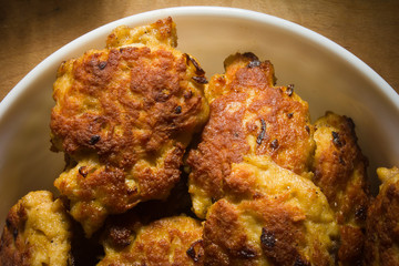 Fried meat pancakes