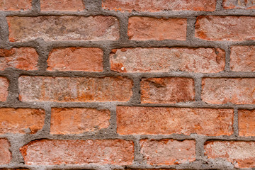 Fototapeta premium orange bricks background , texture of an old wall