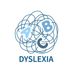 Logo of Dyslexia - obrazy, fototapety, plakaty