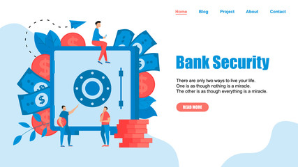 Obraz premium Webpage Template. Safe box with money saving dollar coins. Finance concept 