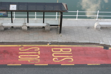 Englische Bushaltestelle