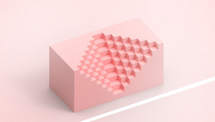 Rectangular box of mathematics and technology and a simple and beautiful business creative concept...
