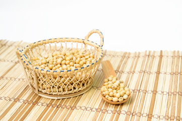 Fototapeta na wymiar Soybean seeds