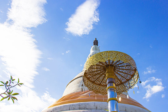 Phra borommathat Chedi Si Phu Pha Sung (Phra That Chom Pha). Phupha Sung Forest Temple. Nakhon Ratchasima Province, Thailand.
