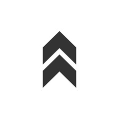 Up Arrow icon. Vector illustration, flat design.