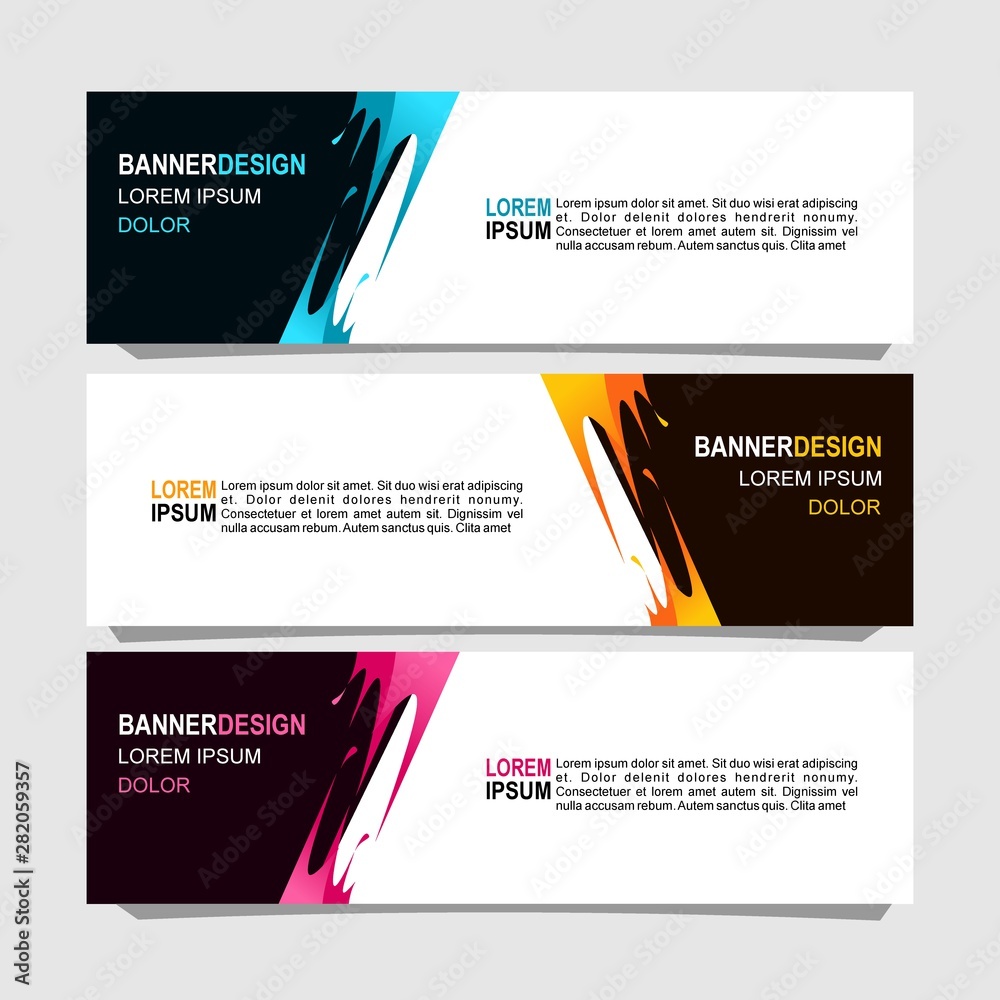Wall mural vector abstract design banner web template.