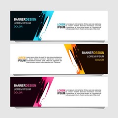 Vector abstract design banner web template.
