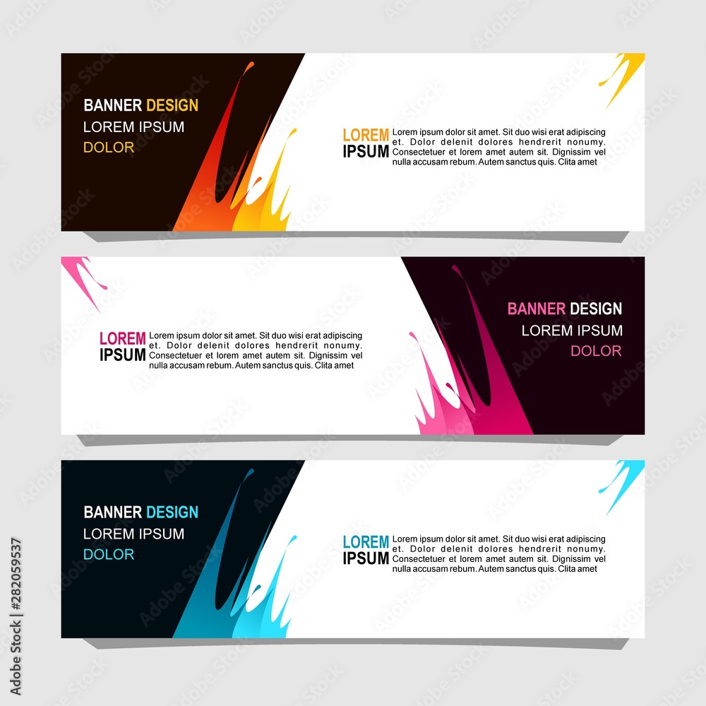 Canvas Prints vector abstract design banner web template.