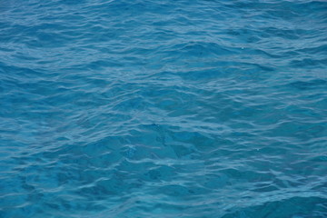 Blue water sea wave texture Blue sea background.