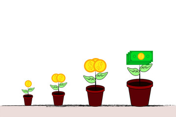 graph and chart money, investment graph